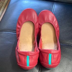 Cardinal red Tieks worn once size 7.
